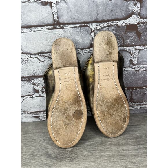 Sabah Baba Big Bend Olive Shearling Bronze Slippers Mules Flats Women 36EU/6M US - Picture 15 of 16